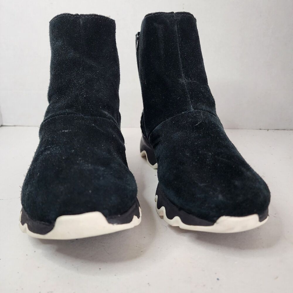 Sorel Kinetic Short Ankle Boots Womens 6 Sneaker Waterproof Shearling Black - Picture 3 of 9
